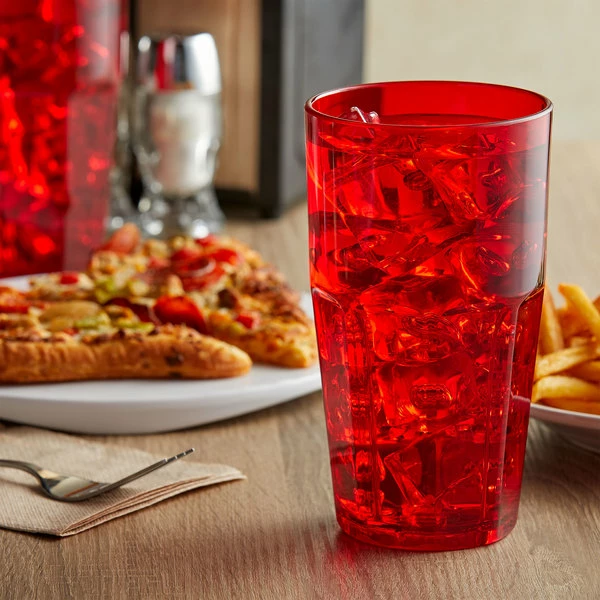 GET Enterprises GET 9922-1-R Bahama 22 Oz. Red Customizable SAN Plastic Tumbler - 72/Case 1 GET Enterprises GET 9922-1-R Bahama 22 Oz. Red Customizable SAN Plastic Tumbler - 72/Case