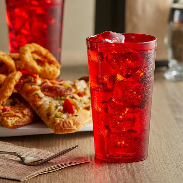 GET Enterprises GET 6612-1-R 12 Oz. Red Customizable SAN Plastic Pebbled Tumbler - 72/Case 1 GET Enterprises GET 6612-1-R 12 Oz. Red Customizable SAN Plastic Pebbled Tumbler - 72/Case