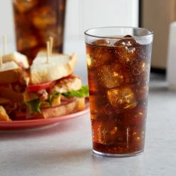 Carlisle 52163550E Stackable 16 Oz. Clear Coca-Cola® SAN Plastic Tumbler - 72/Case