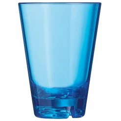 Arcoroc FM400 Outdoor Perfect 10 Oz. Blue SAN Plastic Rocks / Old Fashioned Glass By Arc Cardinal - 36/Case