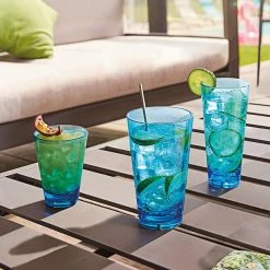 Arcoroc FM402 Outdoor Perfect 16 Oz. Blue SAN Plastic Hi Ball Glass By Arc Cardinal - 36/Case -Vidivi shop 1944077