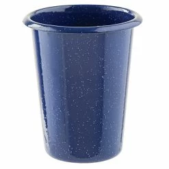 Tablecraft 10157 Enamelware 16.9 Oz. Blue Tumbler With Speckles