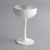 Stolzle 2730008T/2487 Glisten 8 Oz. Matte White/Silver Coupe Glass - 6/Case