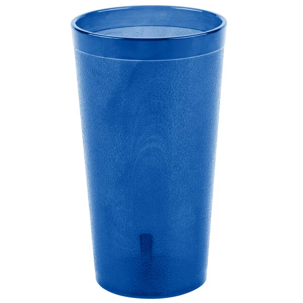 Carlisle 521647 Stackable 16 Oz. Royal Blue SAN Plastic Tumbler - 6/Pack 2 Carlisle 521647 Stackable 16 Oz. Royal Blue SAN Plastic Tumbler - 6/Pack - Image 2