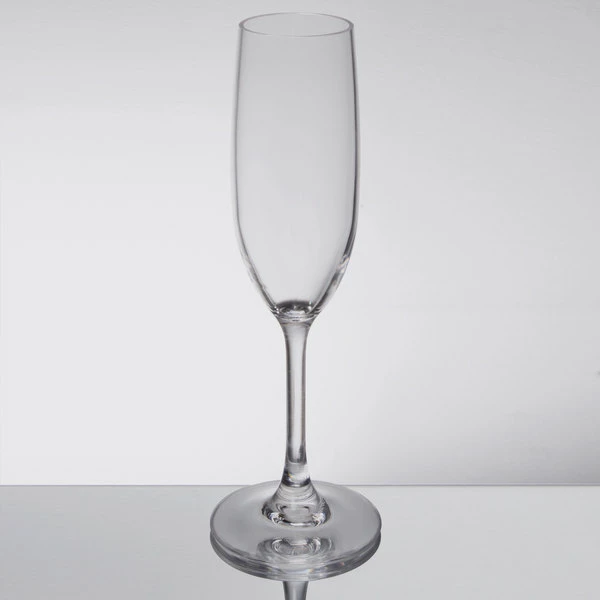 Carlisle 564007 Alibi 8 Oz. Plastic Champagne Flute - 6/Pack 2 Carlisle 564007 Alibi 8 Oz. Plastic Champagne Flute - 6/Pack - Image 2