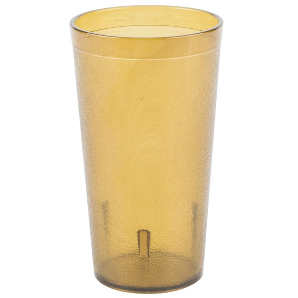 Carlisle 521613 Stackable 16 Oz. Amber SAN Plastic Tumbler - 6/Pack 2 Carlisle 521613 Stackable 16 Oz. Amber SAN Plastic Tumbler - 6/Pack - Image 2