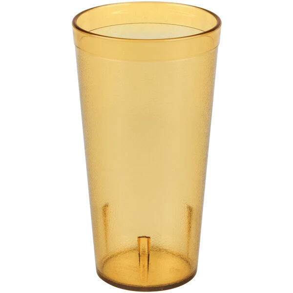 Carlisle 522013 Stackable 20 Oz. Amber SAN Plastic Tumbler - 6/Pack 2 Carlisle 522013 Stackable 20 Oz. Amber SAN Plastic Tumbler - 6/Pack - Image 2