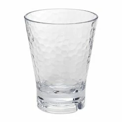 Front Of The House ADO006CLT23 Drinkwise 10 Oz. Hammered Tritan Plastic Rocks / Old Fashioned Glass - 12/Pack