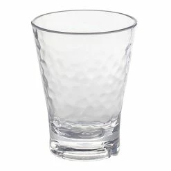 Front Of The House ADO009CLT23 Drinkwise 7 Oz. Hammered Tritan Plastic Rocks / Old Fashioned Glass - 12/Pack