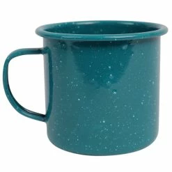 Crow Canyon Home K112TUR Stinson 16 Oz. Turquoise Speckle Enamelware Mug
