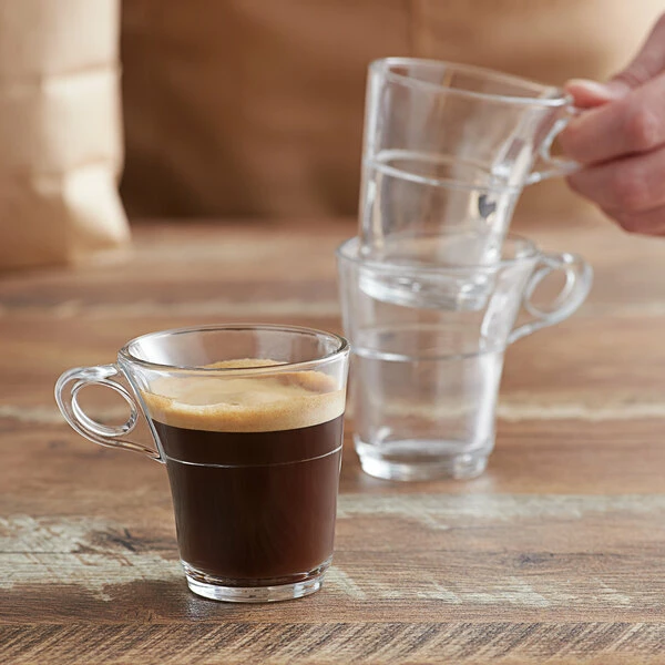 Duralex 4026AR06 Caprice 3.125 Oz. Stackable Glass Espresso Mug - 72/Case 1 Duralex 4026AR06 Caprice 3.125 Oz. Stackable Glass Espresso Mug - 72/Case