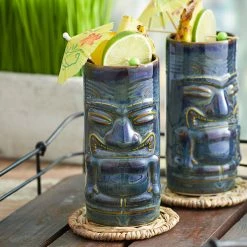 Tuxton GZ4-160 Pine 16 Oz. Ceramic Tiki Mug - 12/Pack