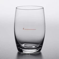 Stolzle 3480043T Declared 5.75 Oz. Stemless White Wine Glass With Pour Line - 24/Case