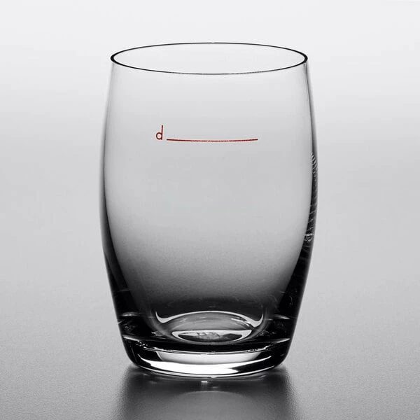 Stolzle 3480042T Declared 8.5 Oz. Stemless Red Wine Glass With Pour Line - 24/Case 1 Stolzle 3480042T Declared 8.5 Oz. Stemless Red Wine Glass With Pour Line - 24/Case