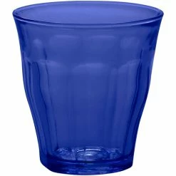 Duralex 1027FB06 Picardie Saphir 8.75 Oz. Stackable Blue Glass Tumbler - 72/Case