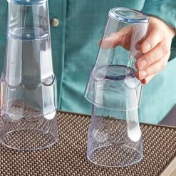 Choice 10 Oz. Clear SAN Plastic Paneled Tumbler - 12/Pack -Vidivi shop 2162862