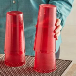 Choice 24 Oz. Red SAN Plastic Pebbled Tumbler - 12/Pack -Vidivi shop 2162983