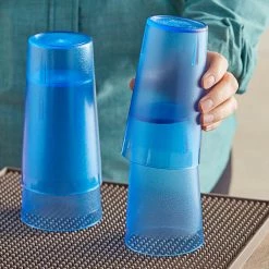 Choice 12 Oz. Blue SAN Plastic Pebbled Tumbler - 12/Pack -Vidivi shop 2162987