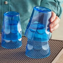 Choice 12 Oz. Blue SAN Plastic Paneled Tumbler - 12/Pack -Vidivi shop 2162994