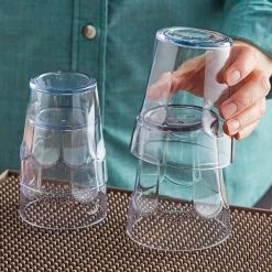 Choice 12 Oz. Clear SAN Plastic Paneled Tumbler - 12/Pack -Vidivi shop 2162995