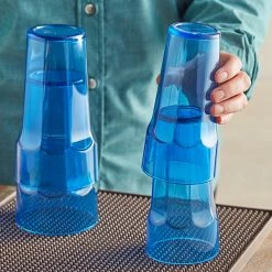 Choice 14 Oz. Blue SAN Plastic Paneled Tumbler - 12/Pack -Vidivi shop 2163038