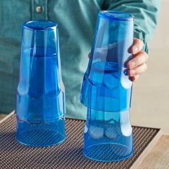Choice 20 Oz. Blue SAN Plastic Paneled Tumbler - 12/Pack -Vidivi shop 2163083