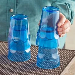 Choice 10 Oz. Blue SAN Plastic Paneled Tumbler - 12/Pack -Vidivi shop 2163162
