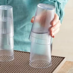 Choice 9 Oz. Clear SAN Plastic Pebbled Tumbler - 12/Pack -Vidivi shop 2163168