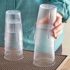 Choice 12 Oz. Clear SAN Plastic Pebbled Tumbler - 12/Pack -Vidivi shop 2163230