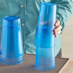 Choice 24 Oz. Blue SAN Plastic Pebbled Tumbler - 12/Pack -Vidivi shop 2163709