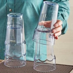 Choice 20 Oz. Clear SAN Plastic Paneled Tumbler - 12/Pack -Vidivi shop 2163875