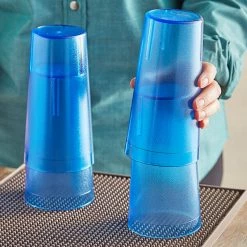 Choice 20 Oz. Blue SAN Plastic Pebbled Tumbler - 12/Pack -Vidivi shop 2163879