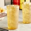 Choice 16 Oz. Amber SAN Plastic Pebbled Tumbler - 12/Pack