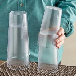 Choice 16 Oz. Clear SAN Plastic Pebbled Tumbler - 12/Pack -Vidivi shop 2165210