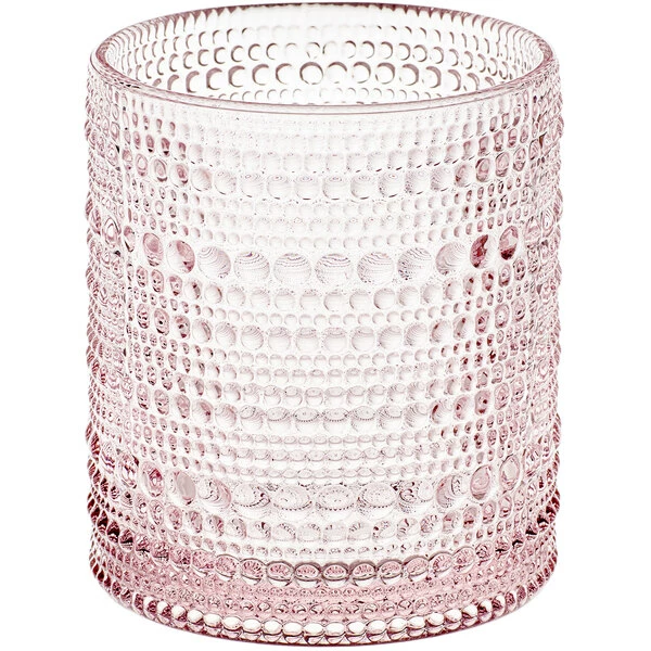 Fortessa Tableware Solutions Fortessa Jupiter 10 Oz. Pink Rocks / Double Old Fashioned Glass - 24/Case 2 Fortessa Tableware Solutions Fortessa Jupiter 10 Oz. Pink Rocks / Double Old Fashioned Glass - 24/Case - Image 2