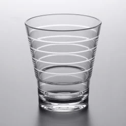 GET Enterprises GET SW-1712-CL Cirq 12 Oz. SAN Plastic Stackable Double Rocks / Old Fashioned - 24/Case