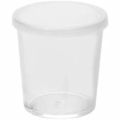 American Metalcraft 2 Oz. Reusable Clear Plastic Cup With Lid PMC2 - 12/Pack