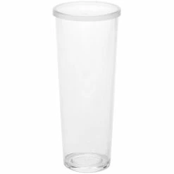 American Metalcraft 24 Oz. Reusable Clear Plastic Tumbler With Lid PTL24