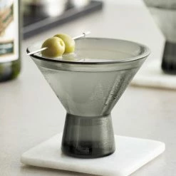 Acopa Pangea 6 Oz. Gray Martini Glass - 12/Case
