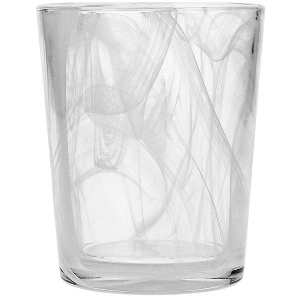Fortessa Tableware Solutions Fortessa Swirl 11 Oz. White Rocks / Double Old Fashioned Glass - 6/Case 1 Fortessa Tableware Solutions Fortessa Swirl 11 Oz. White Rocks / Double Old Fashioned Glass - 6/Case