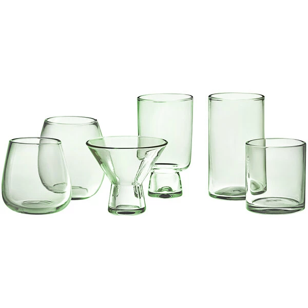 Acopa Pangea 16 Oz. Green Beverage Glass - 12/Case 3 Acopa Pangea 16 Oz. Green Beverage Glass - 12/Case - Image 3