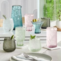 Acopa Pangea 10 Oz. Green Rocks / Old Fashioned Glass - 12/Case -Vidivi shop 2308339