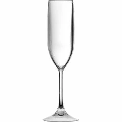 Fortessa Tableware Solutions Fortessa Outside 5 Oz. Tritan Plastic Flute Glass - 24/Case