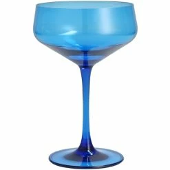 Fortessa Tableware Solutions Fortessa Outside 8.9 Oz. Blue Tritan Plastic Coupe Glass - 24/Case