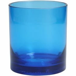 Fortessa Tableware Solutions Fortessa Outside 14 Oz. Blue Tritan Plastic Rocks / Double Old Fashioned Glass - 24/Case