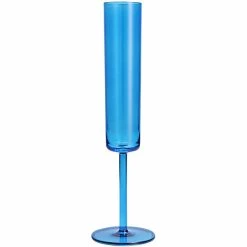 Fortessa Tableware Solutions Fortessa Outside 6 Oz. Blue Tritan Plastic Flute Glass - 24/Case