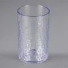 Carlisle 550807 Pebble Optic 8 Oz. Clear SAN Plastic Tumbler - 6/Pack