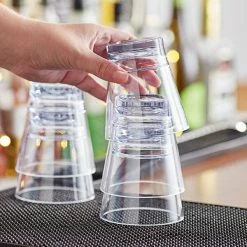 Choice 12 Oz. SAN Plastic Stackable Double Rocks / Old Fashioned Glass - 24/Case -Vidivi shop 2380303