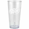 GET Enterprises GET 6624-C-DR 24 Oz. Clear Dr. Pepper® SAN Plastic Pebbled Tumbler - 72/Case