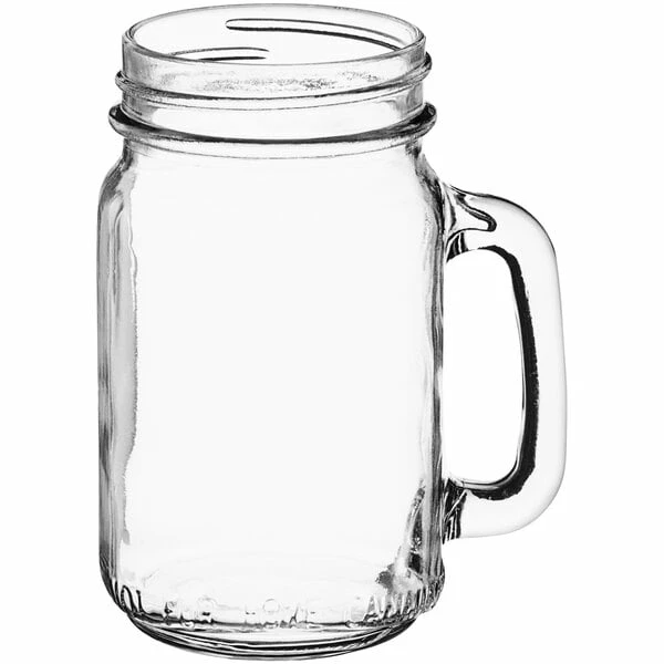 Acopa Rustic Charm 16 Oz. Drinking Jar / Mason Jar With Handle - 12/Case 2 Acopa Rustic Charm 16 Oz. Drinking Jar / Mason Jar With Handle - 12/Case - Image 2